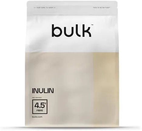 Bulk Inulin Powder, High in Fibre, 500 g, 100 Servings, Packaging May Vary