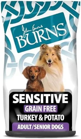 Burns Pet Nutrition Complete Dry Hypoallergenic Dog Food For Sensitive Dogs – Turkey and Potato 6 kg