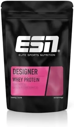 ESN Whey Protein Powder, Designer Vanilla Protein Powder, 1000g, 33 Servings with up to 23g Protein per Serving, Vegetarian